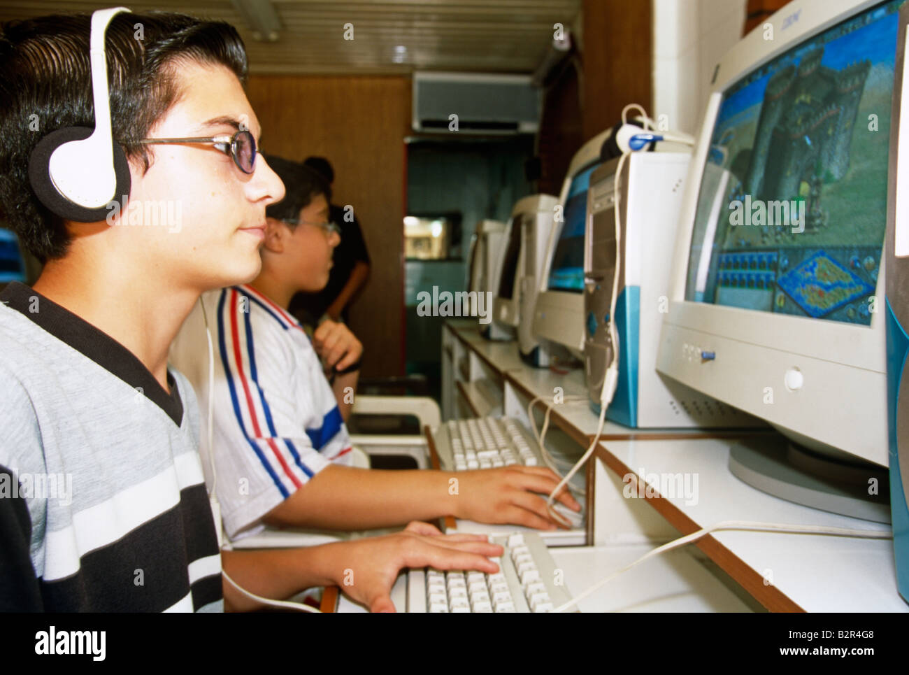 A computer games parlour in Beirut, Lebanon Stock Photo Alamy