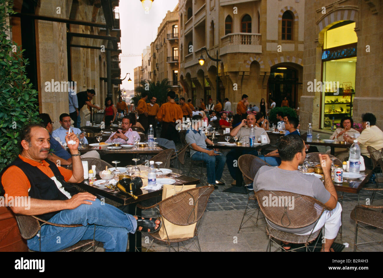 An outdoor cafe in Beirut, Lebanon Stock Photo Alamy