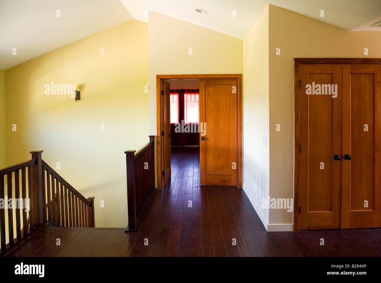 Interior of an upstairs hallway Stock Photo Alamy