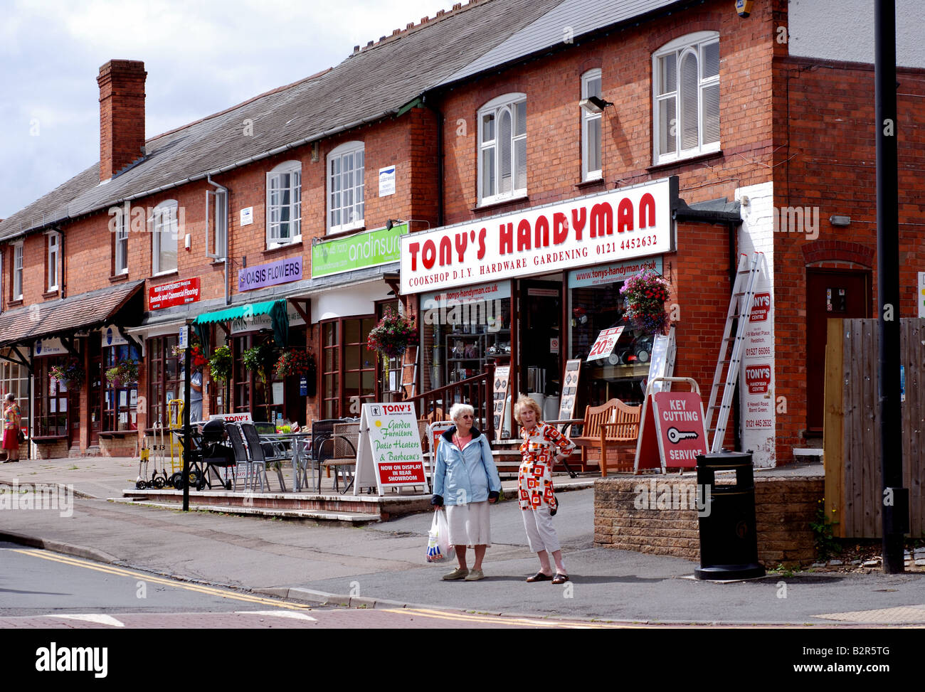 Shops in village centre, Barnt Green, Worcestershire, England, UK Stock
