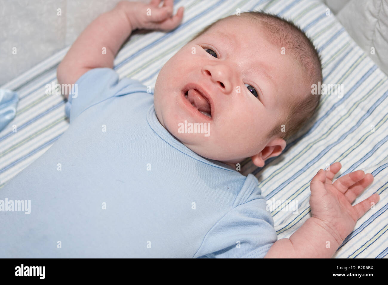 Infant Baby Boy Making a Funny face Stock Photo Alamy