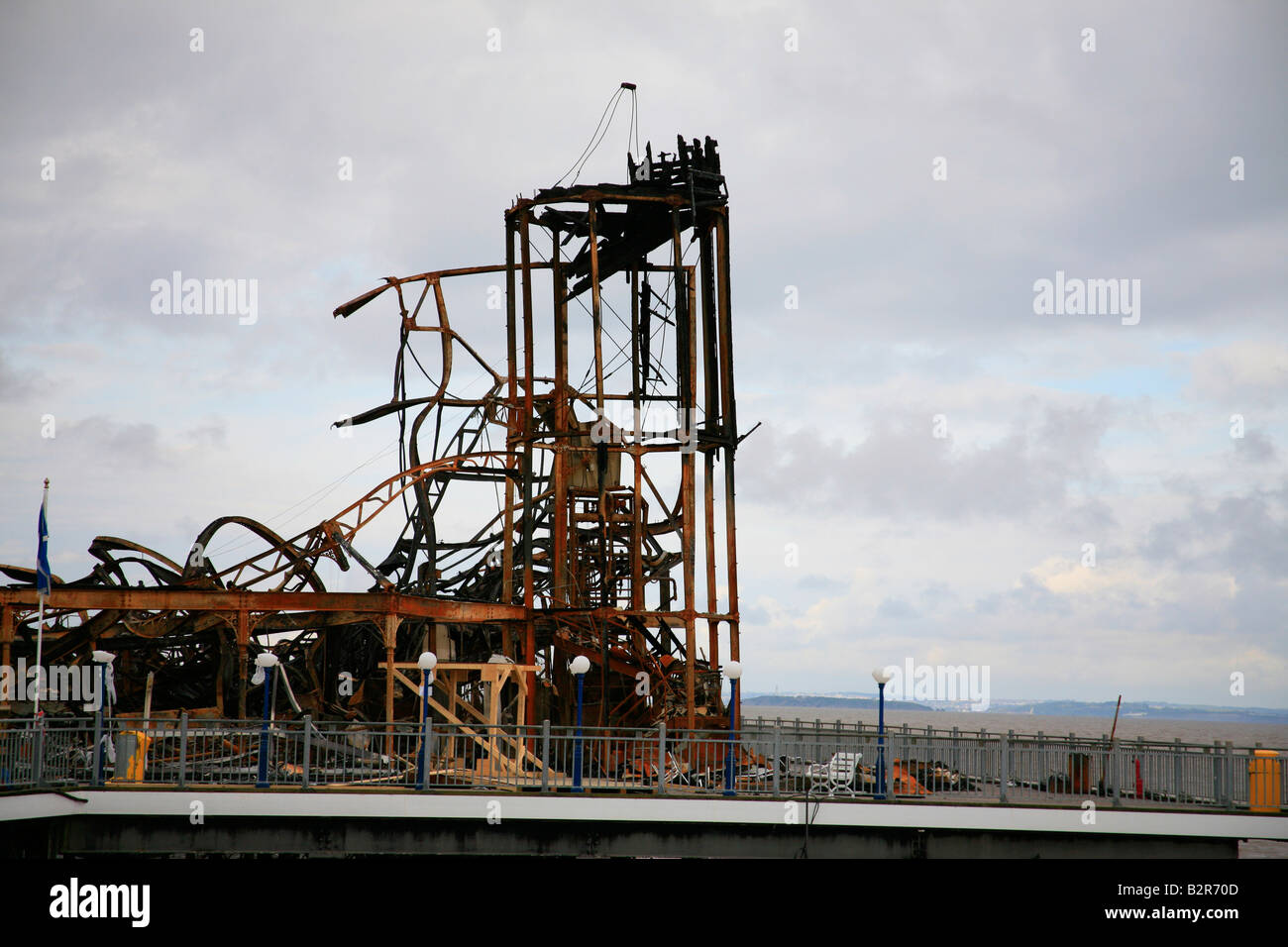 weston super mare pier after the fire 2008 Stock Photo