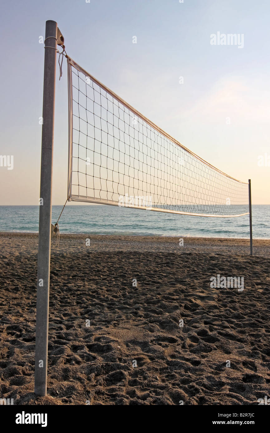 The net of a beach volleyball field Stock Photo