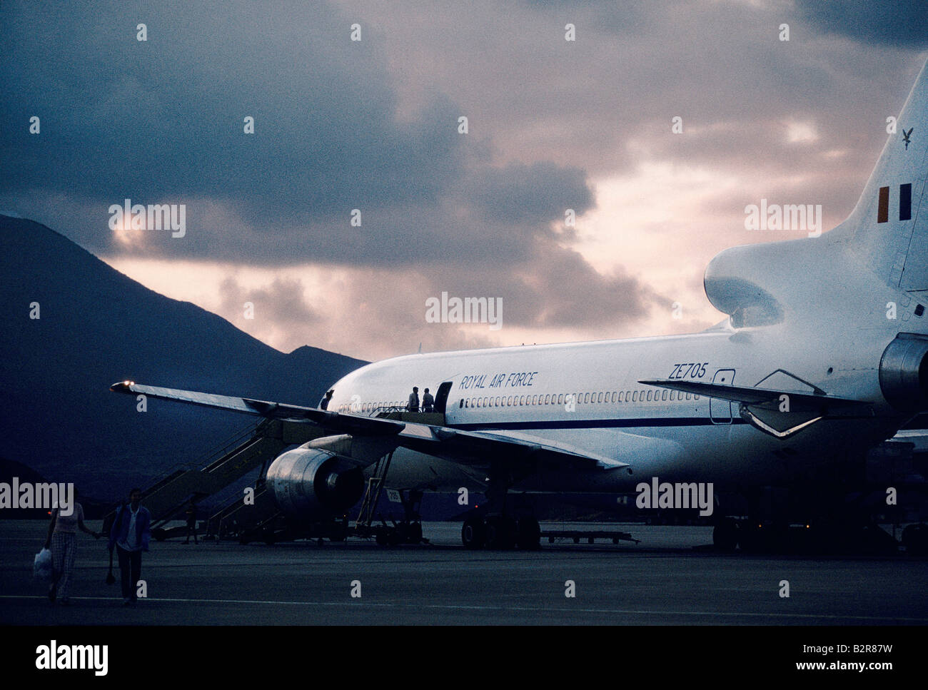 ascension island the raf tri star jet visits twice weekly 1997 Stock Photo