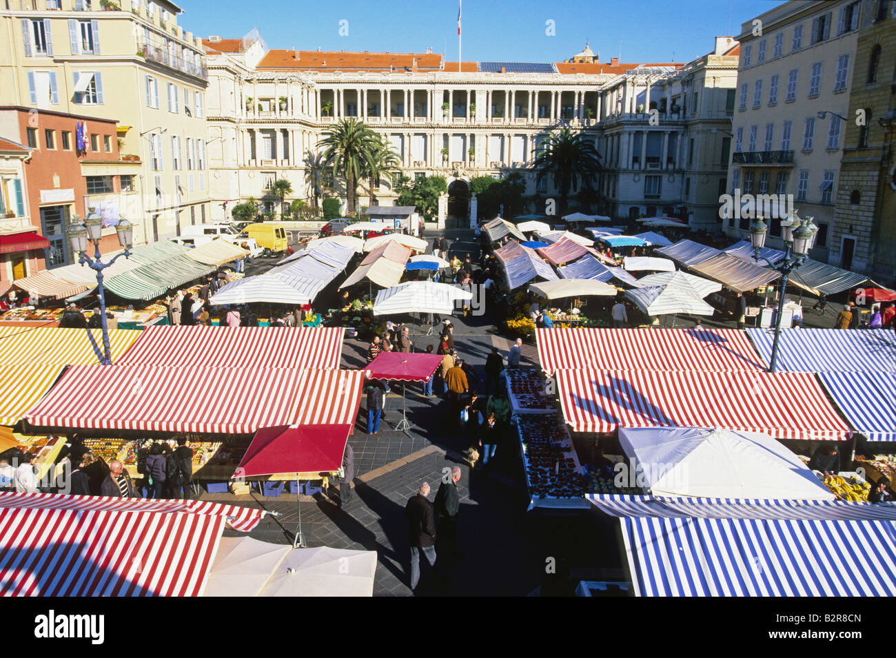 Nice Cours Saleya market Alpes-Maritimes 06 cote d'azur french riviera France Paca Europe Stock Photo