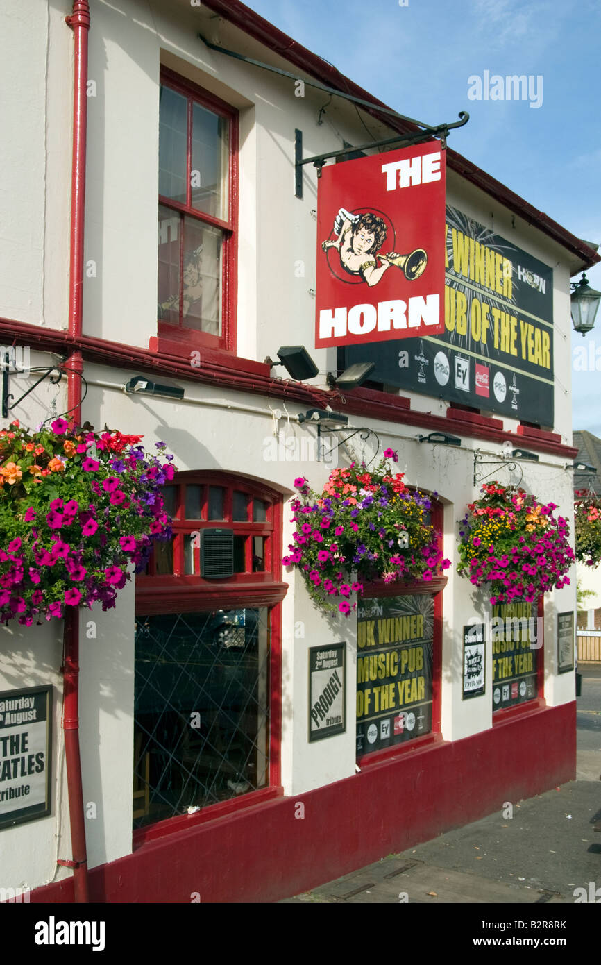 The Horn, A Famous Music Pub, Saint Albans, Hertfordshire. Stock Photo