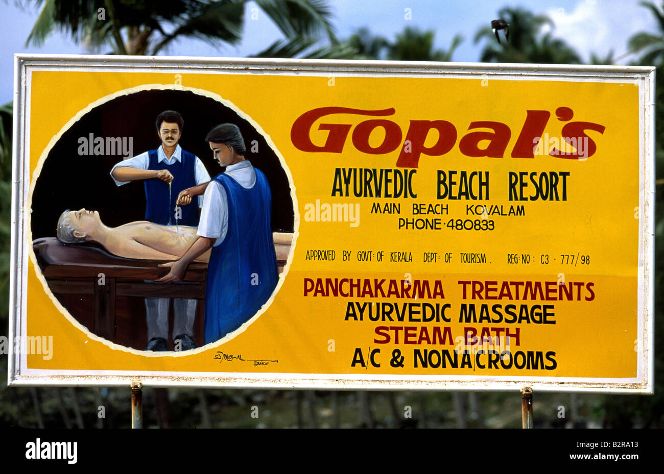 Sign, Ayurveda, Kerala, India Stock Photo Alamy