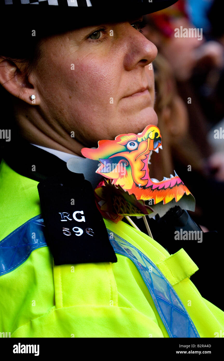 Policing the Chinese New Year Celebrations, London 2008 Stock Photo
