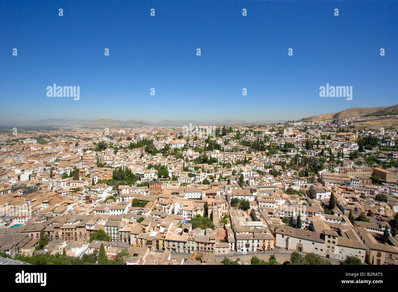 view of Granada city, Spain, from La Alhambra, Grenada Stock Photo