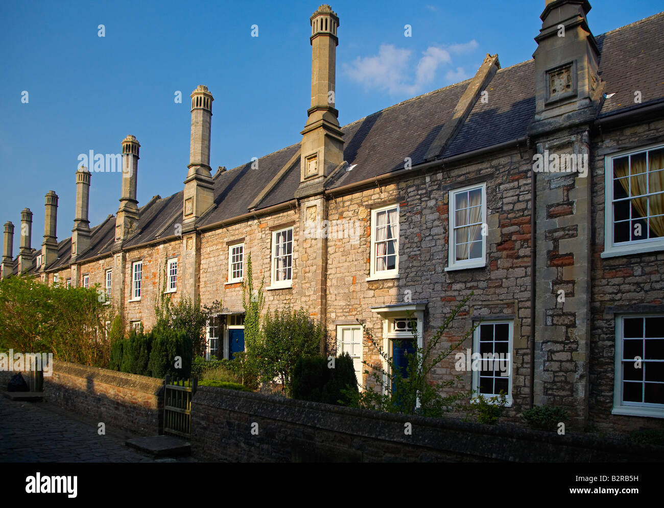 Vicars Close, completed in 1363 near Wells Cathedral, Somerset, England, UK Stock Photo