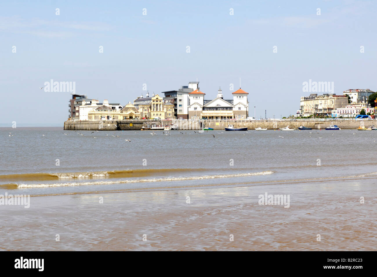 The Seafront apartments at Weston Super Mare Stock Photo Alamy