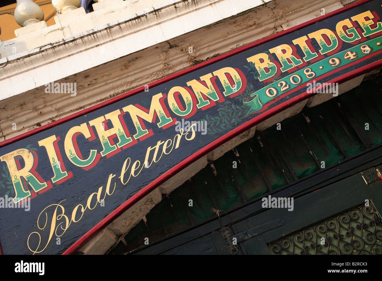 Richmond Bridge Boat Rentals Board Surrey England Stock Photo Alamy