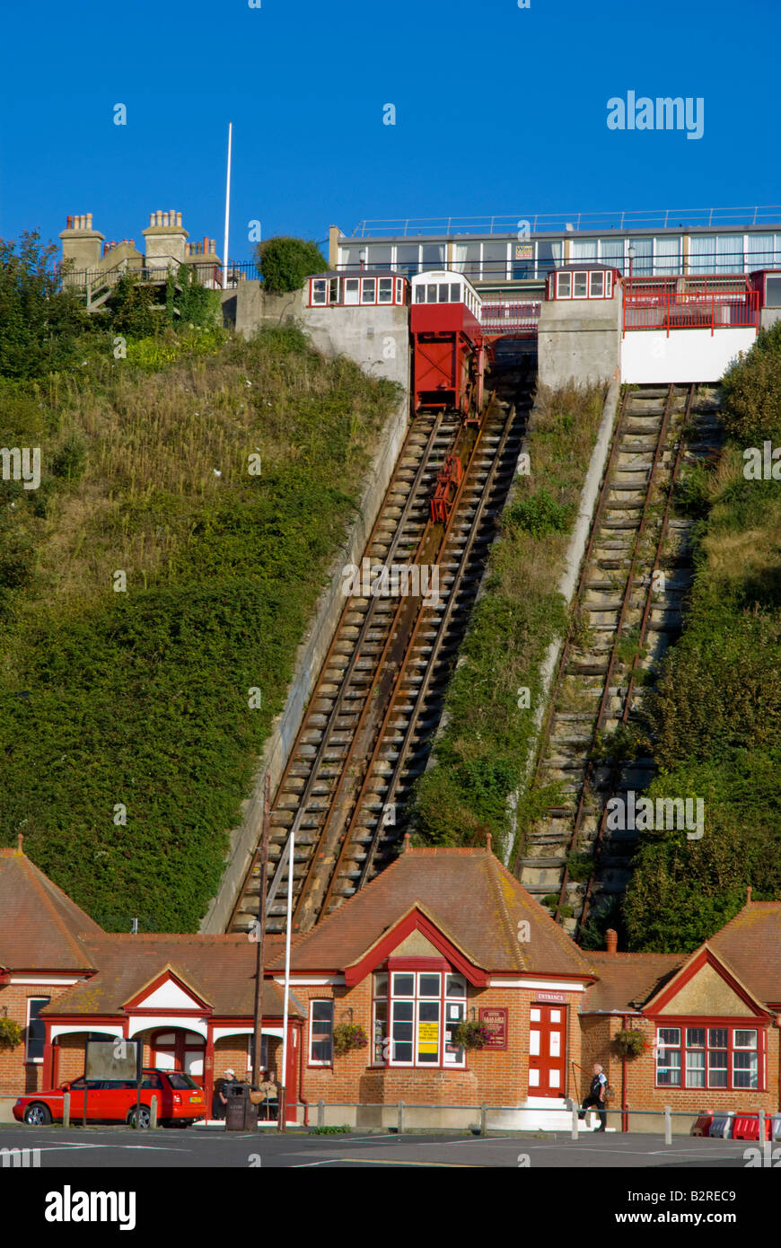 Europe UK england kent folkstone the leas cliff lift Stock Photo