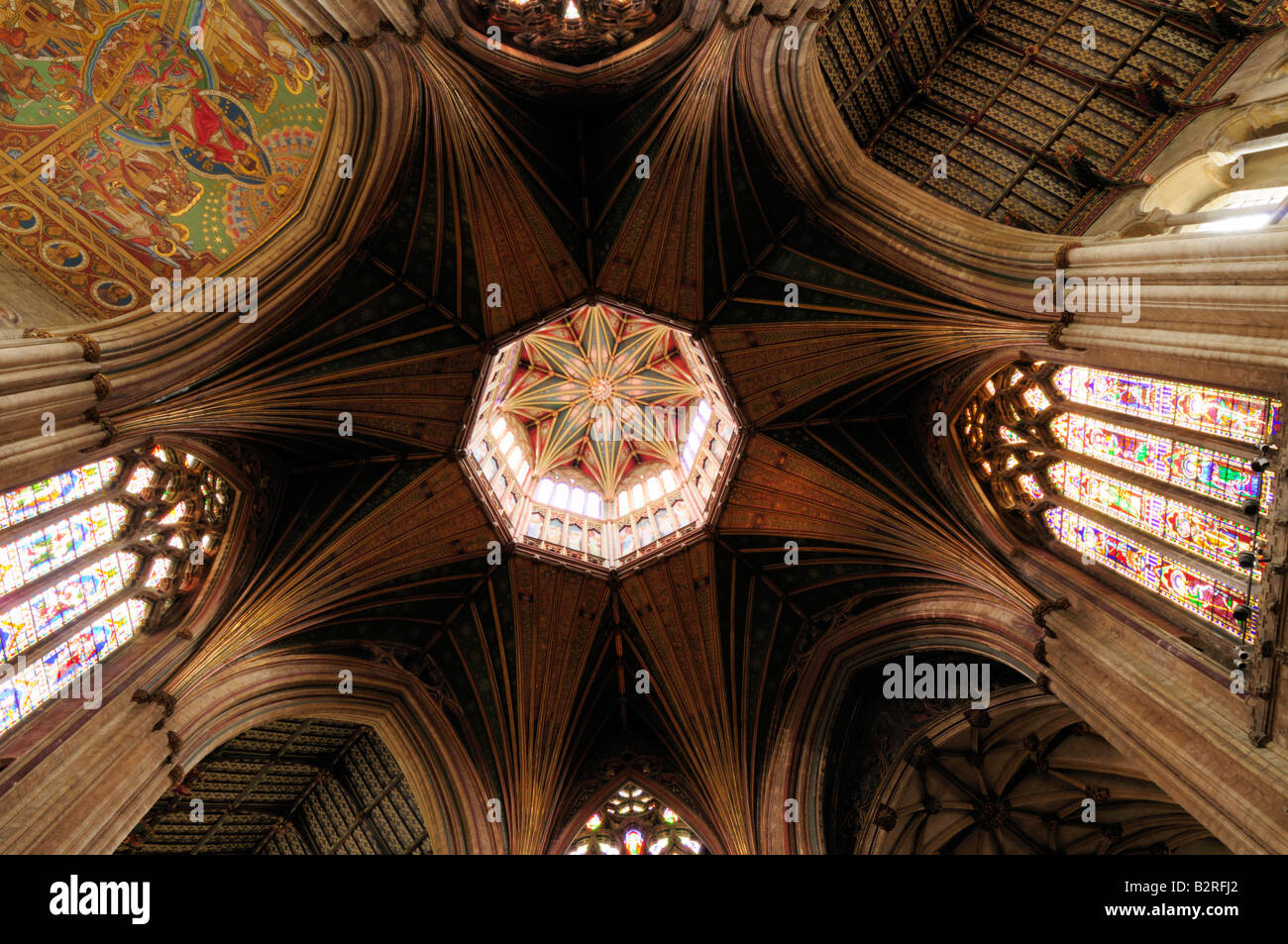 Octagonal Lantern at Ely Cathedral Cambridgeshire England UK Stock