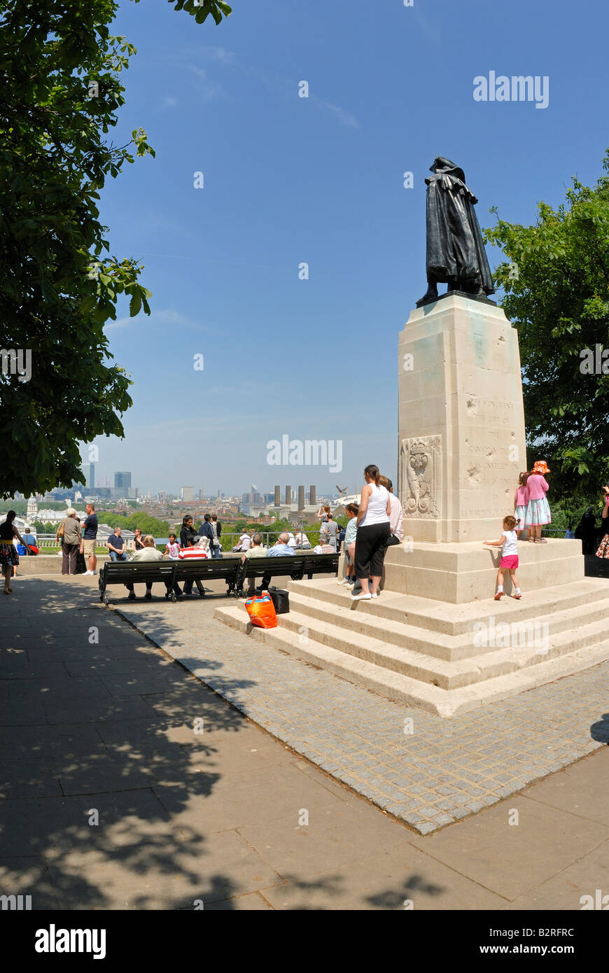 General James Wolfe statue, Royal Observatory, Greenwich Stock Photo