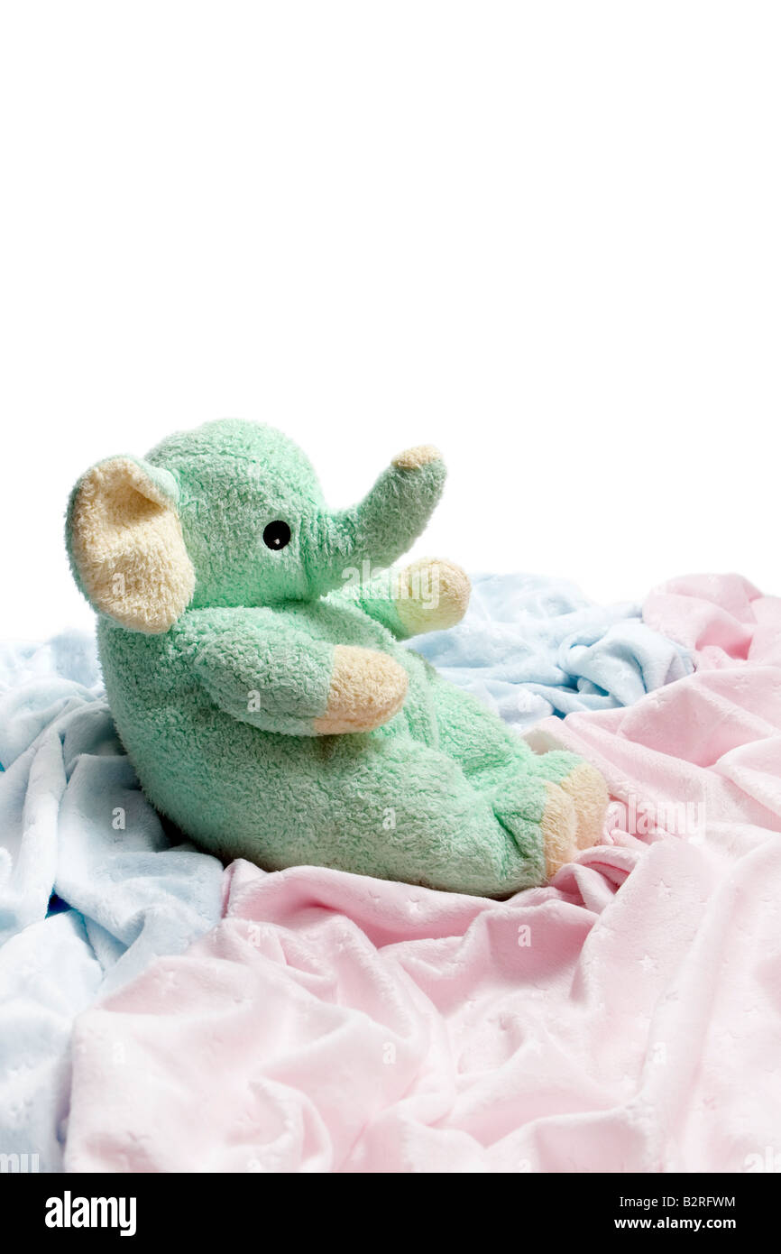 green stuffed elephant