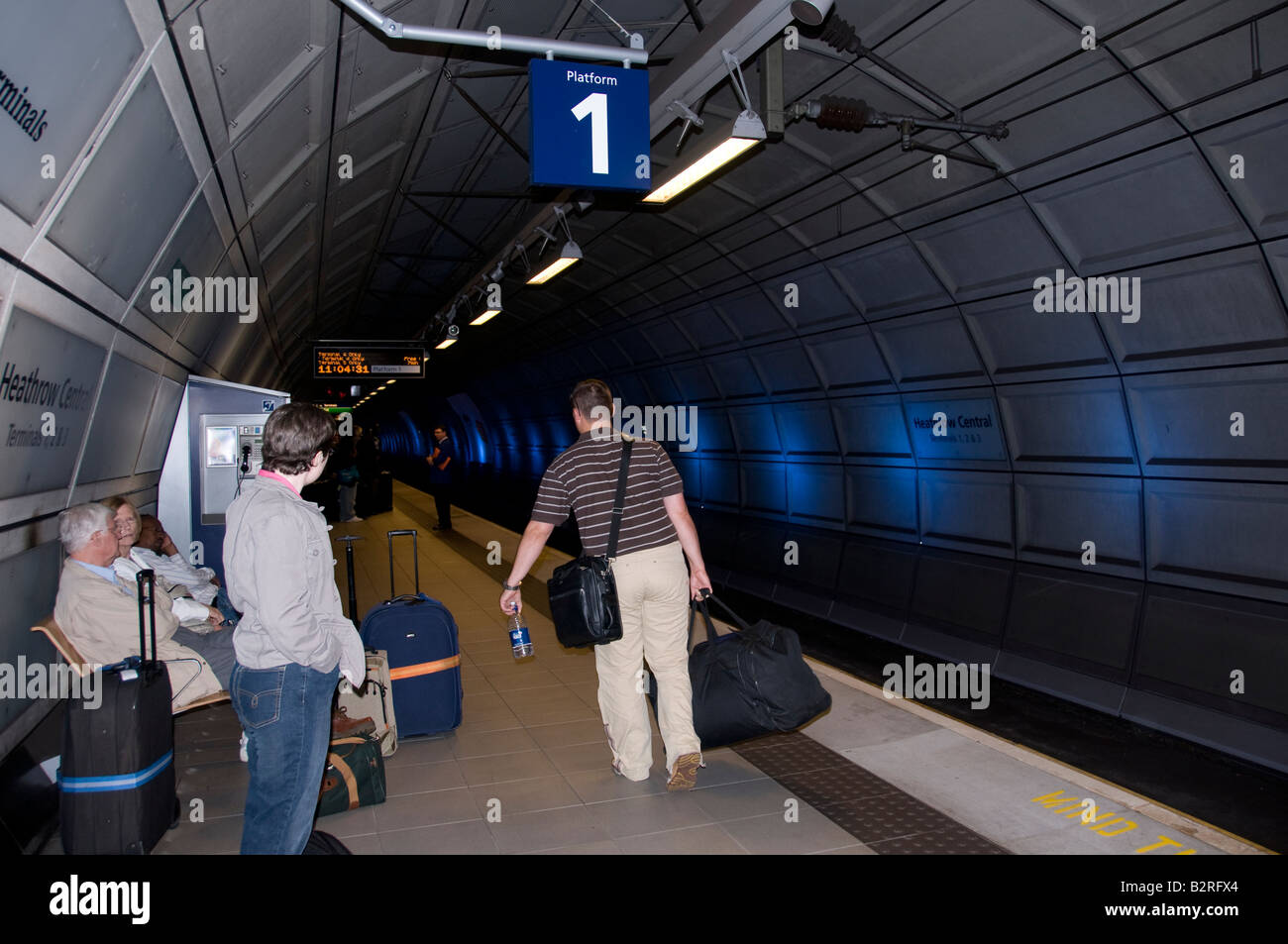 Heathrow Central underground station for terminals 1 2 and 3 Stock