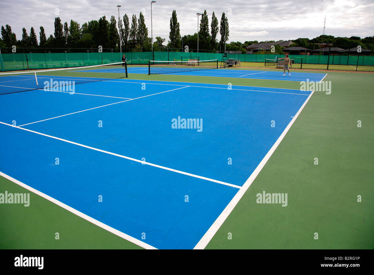Outdoor Artificial Clay Tennis Courts Esporta Spa Gym Peterborough  Cambridgeshire England Britian UK Stock Photo - Alamy