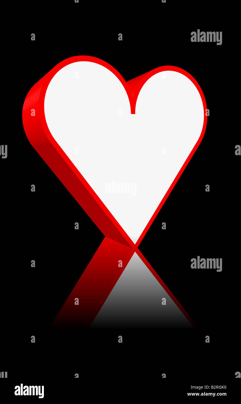 heart band red and white on black background Stock Photo Alamy