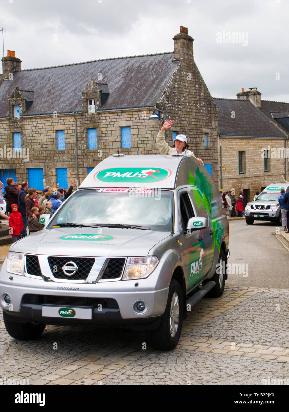 Tour De France 2008 PMU bookmakers publicity caravan France Europe Stock Photo