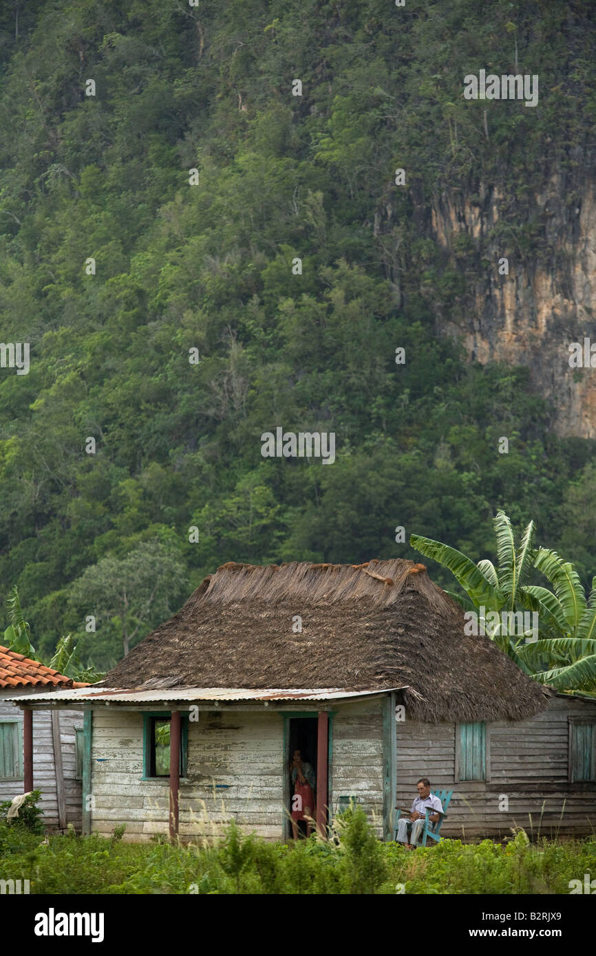 Rural farmhouse near Vinales, Cuba Stock Photo