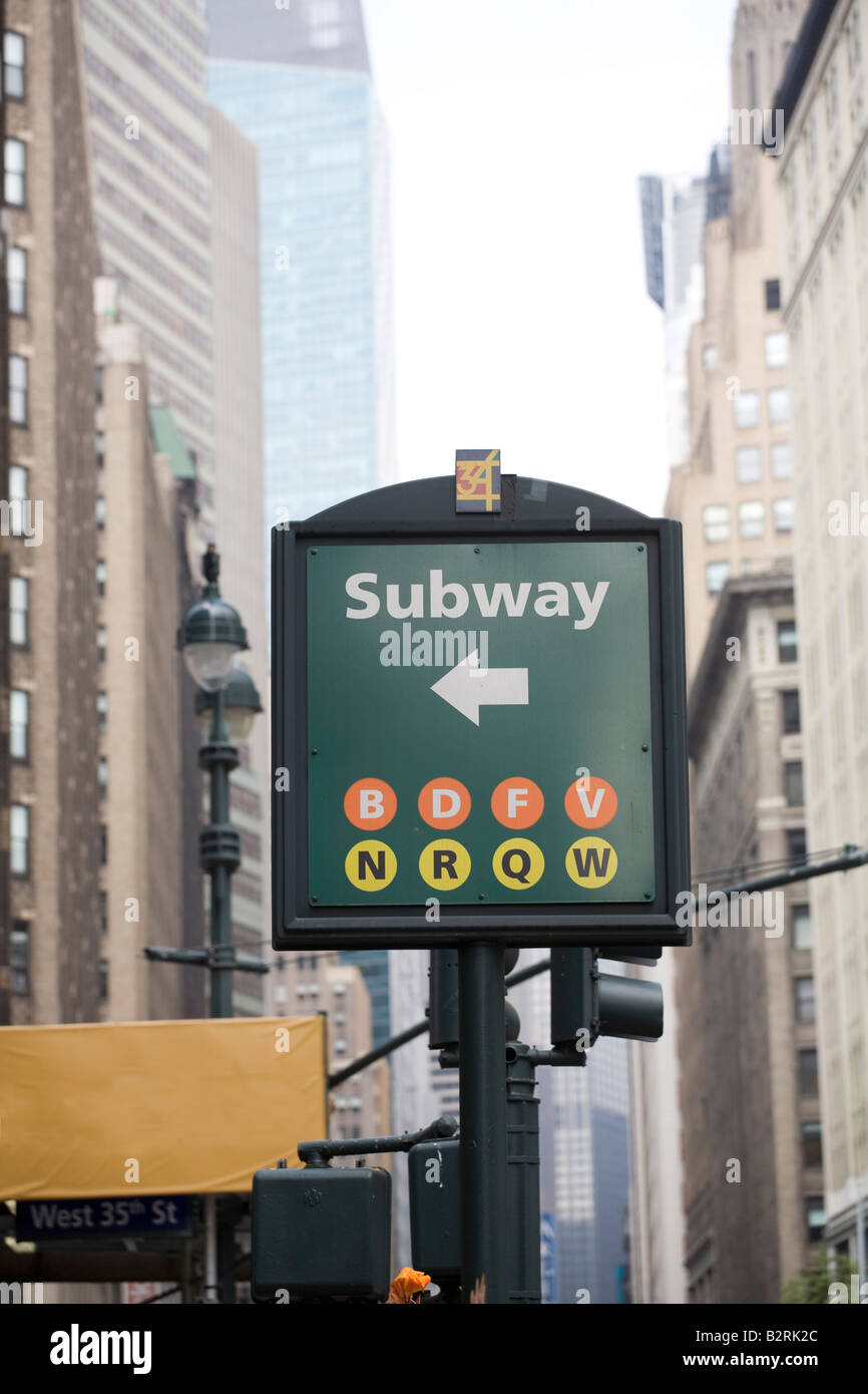 New York City subway sign for the 456 train towards downtown New York City subway sign for the 456 train towards downtown