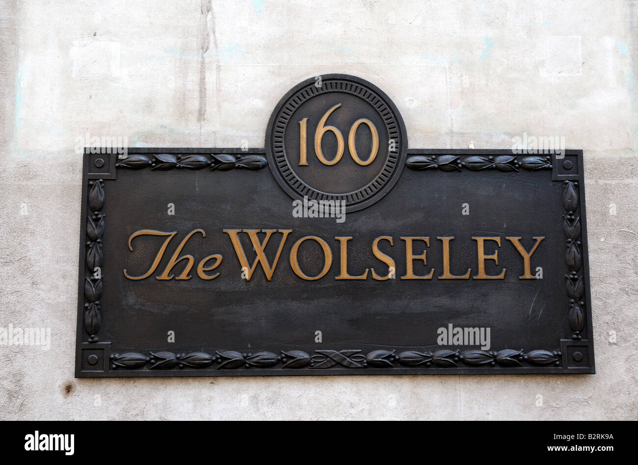 Sign outside The Wolseley restaurant, London, England Stock Photo - Alamy