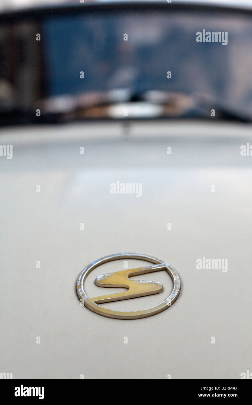Front of a Trabant or 'Trabi,' the car made in the former East Germany. Stock Photo