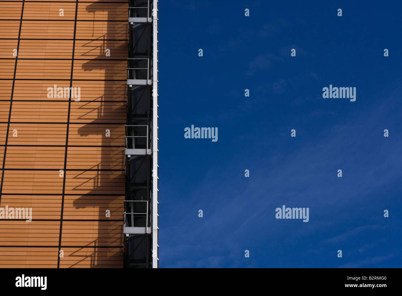 Facade detail of the Berlaymont building, the seat of the European Commission. Stock Photo