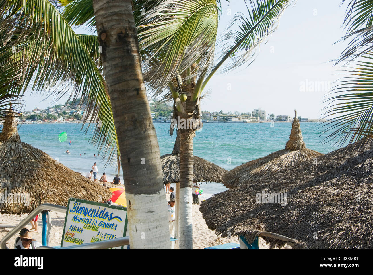 mazatlan malecon playa norte beach sinaloa Mexico Stock Photo