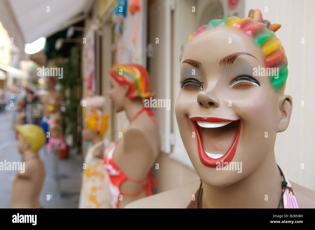 A funny face mannequin in Antibes, France Stock Photo Alamy