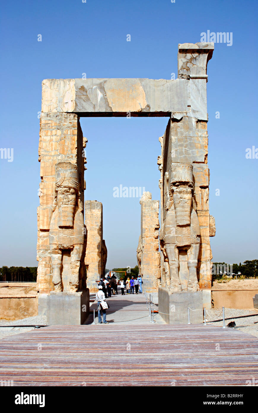 Iran Persepolis- General View of Xerux Gateway No.2 Stock Photo
