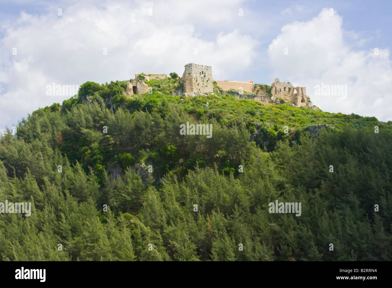 Qalaat Saladin Crusader Castle in Syria Stock Photo