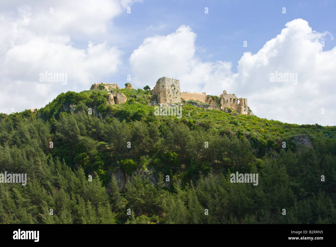 Qalaat Saladin Crusader Castle in Syria Stock Photo