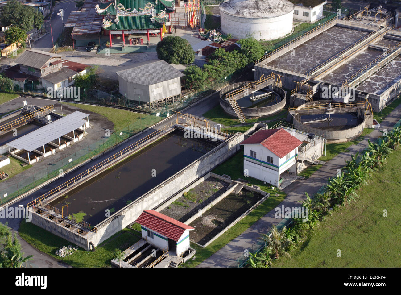 Waste water treatment plant in Malaysia Stock Photo - Alamy