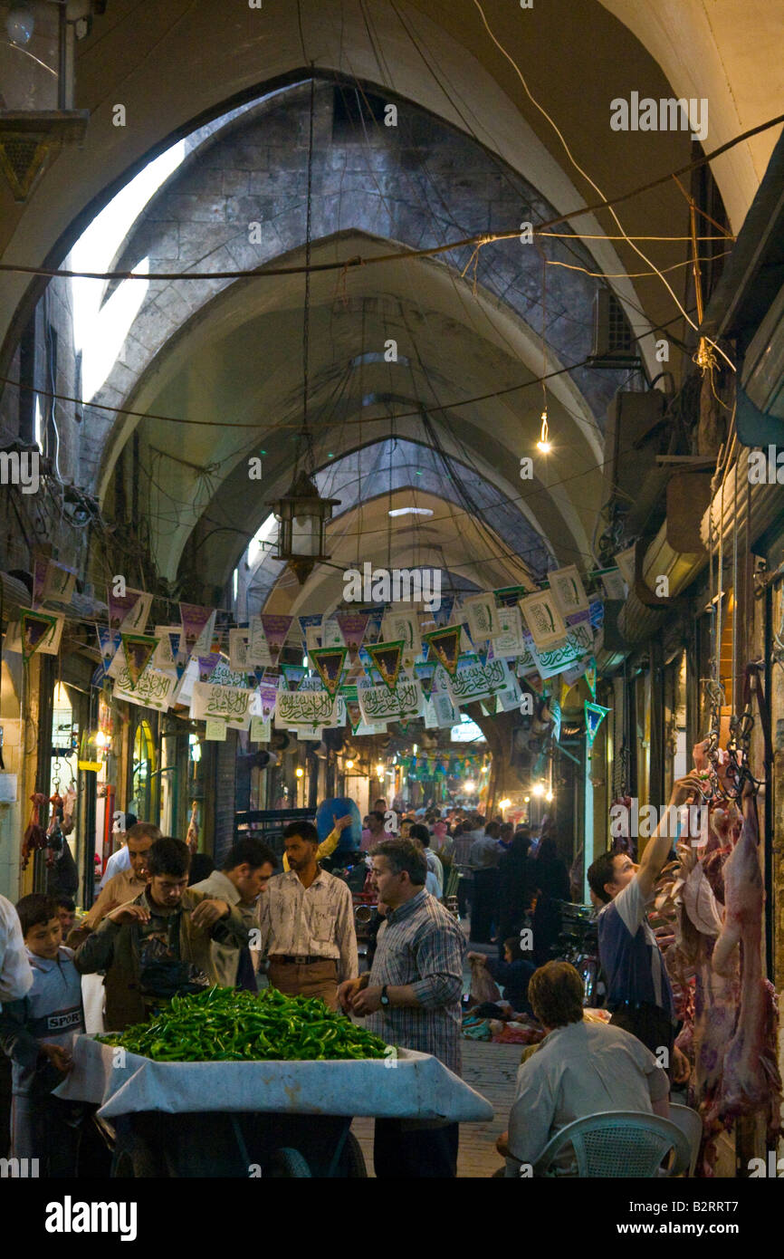 The Souk in the Old City in Aleppo Syria Stock Photo