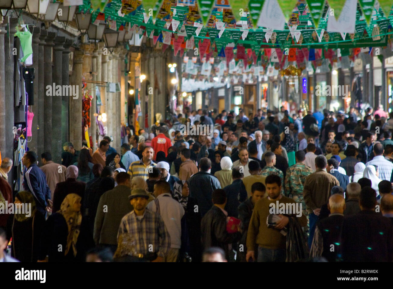 Hamidiyya Souk in the Old City in Damascus Syria Stock Photo