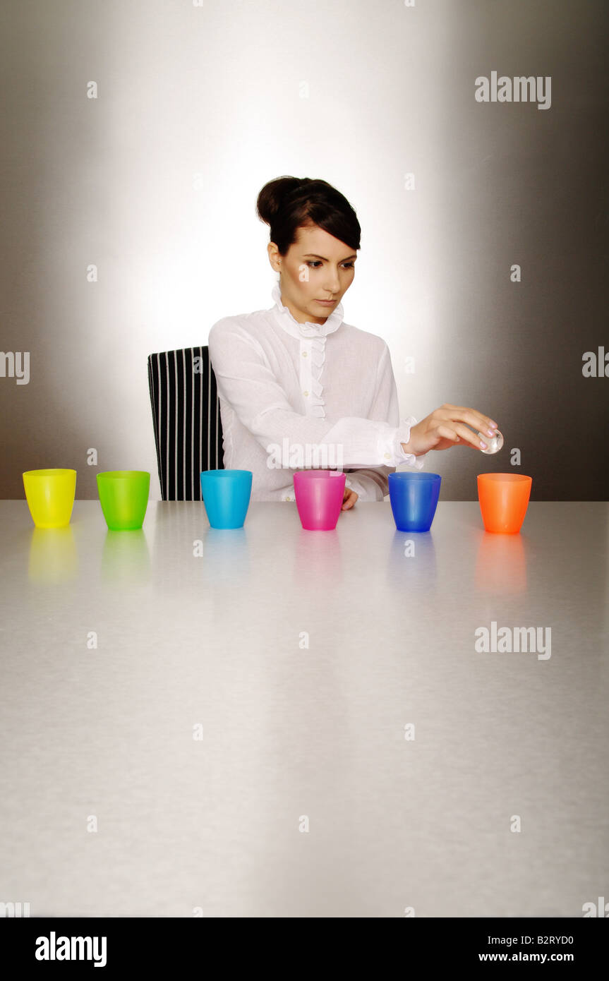 Businesswoman aged 24 making a decision Stock Photo