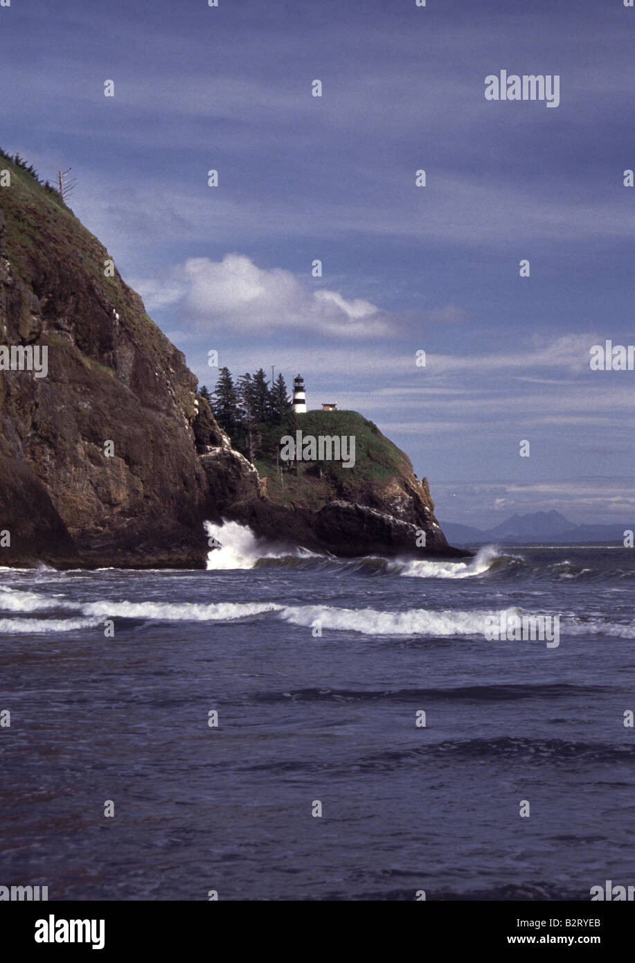 Cape Dissapointment Lighthouse Ilwaco Washington Long Beach Stock Photo