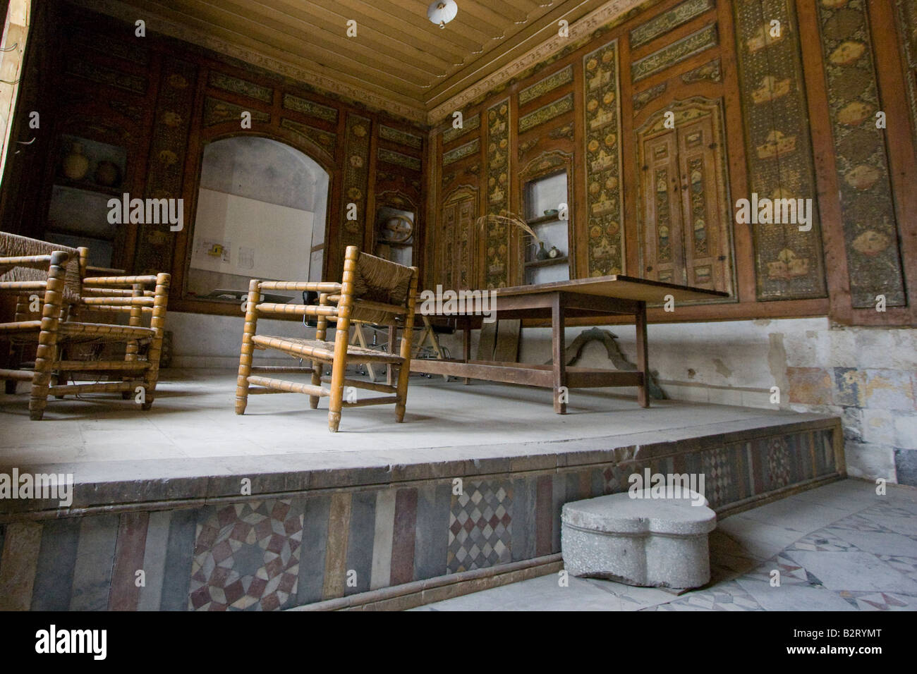 Room Interior at Bait Quwatli an Old House in the Old City in Damascus