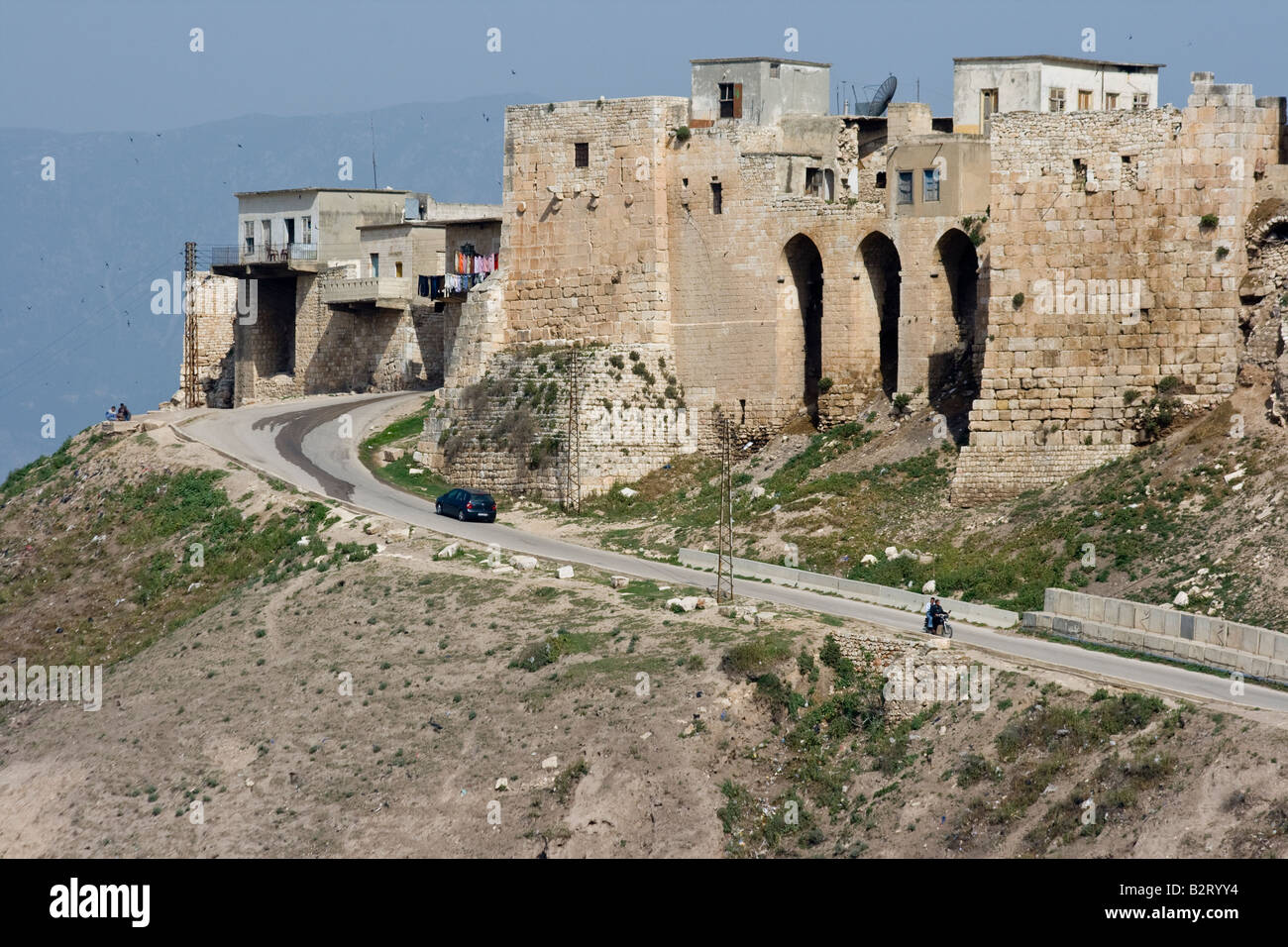 Arab Fort Qalaat Mudiq Above Apamea Syria Stock Photo