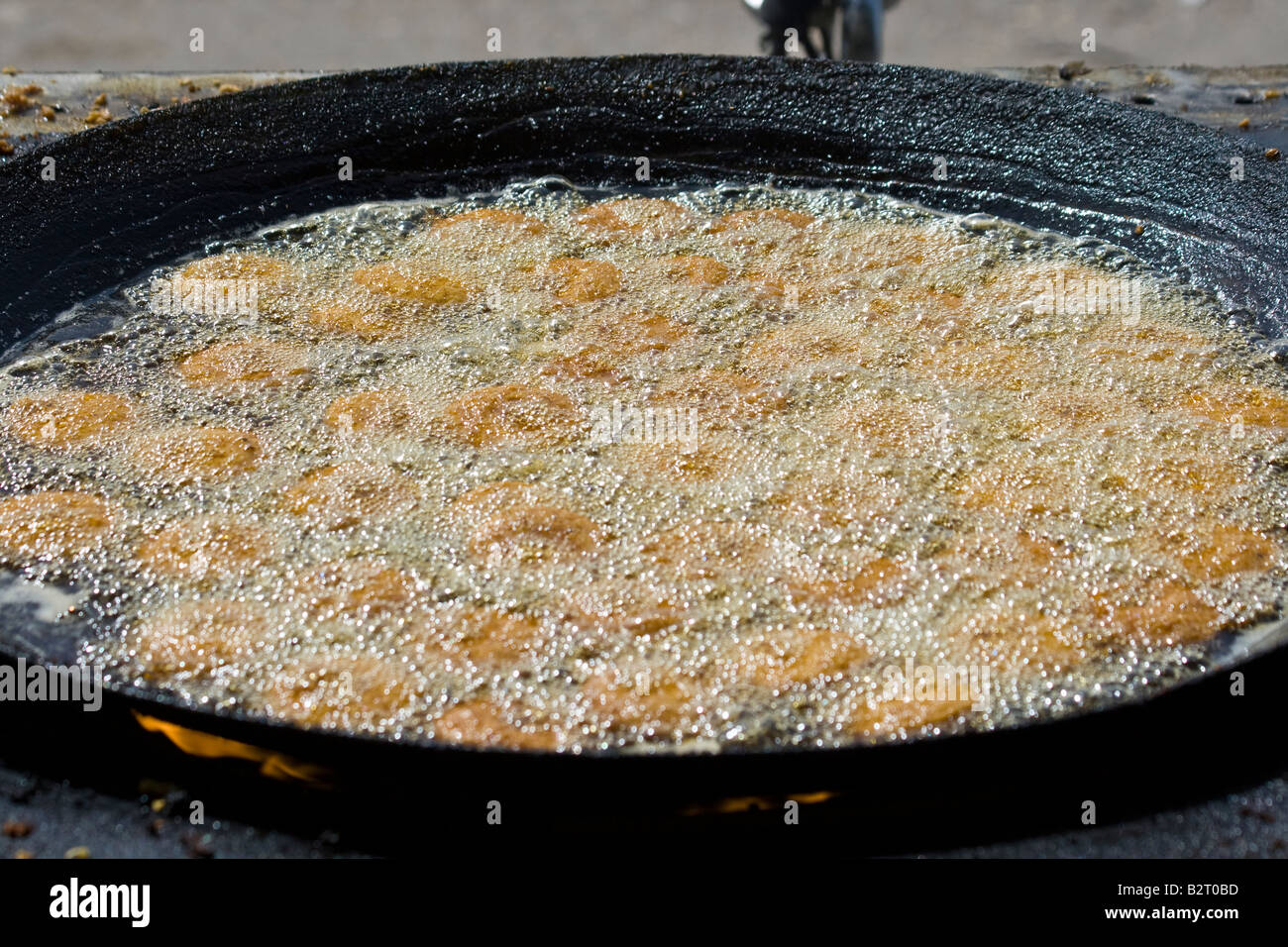 Frying Falafal in Apamea Syria Stock Photo