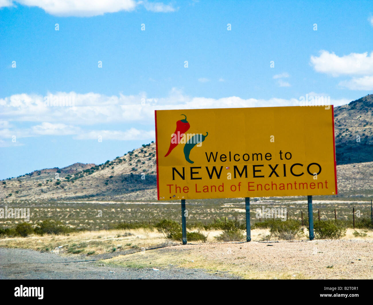 to New Mexico sign Stock Photo Alamy