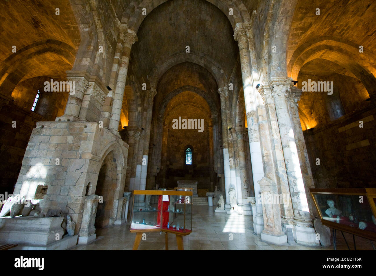 Inside Our Lady Crusader Cathedral in Tartous Syria Stock Photo
