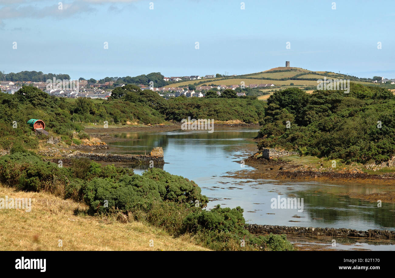 Strangford Lough with Portaferry and Windmill Hill in Background ...