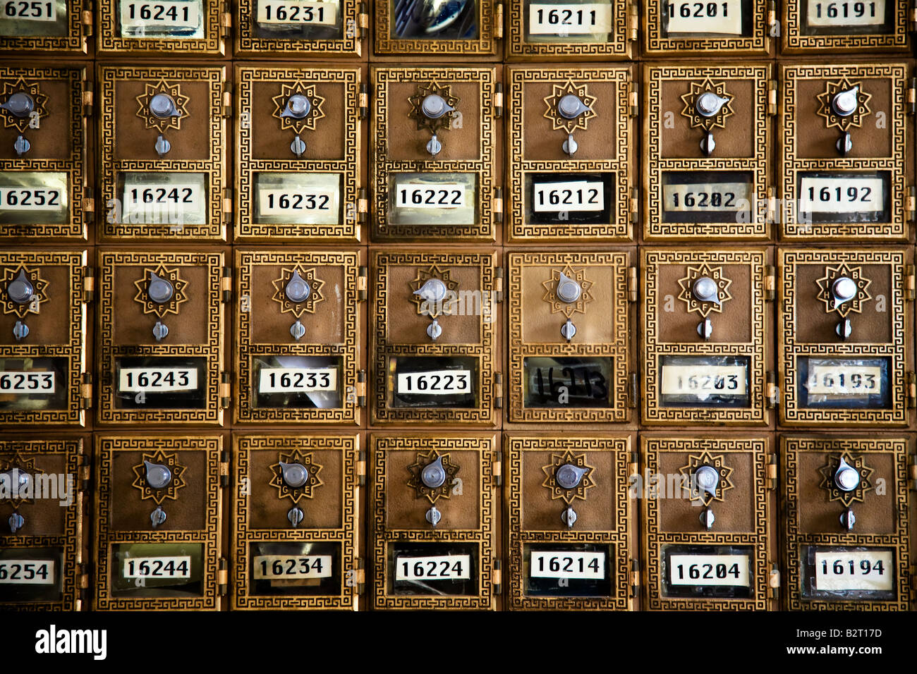 Numbered us mail boxes hires stock photography and images Alamy
