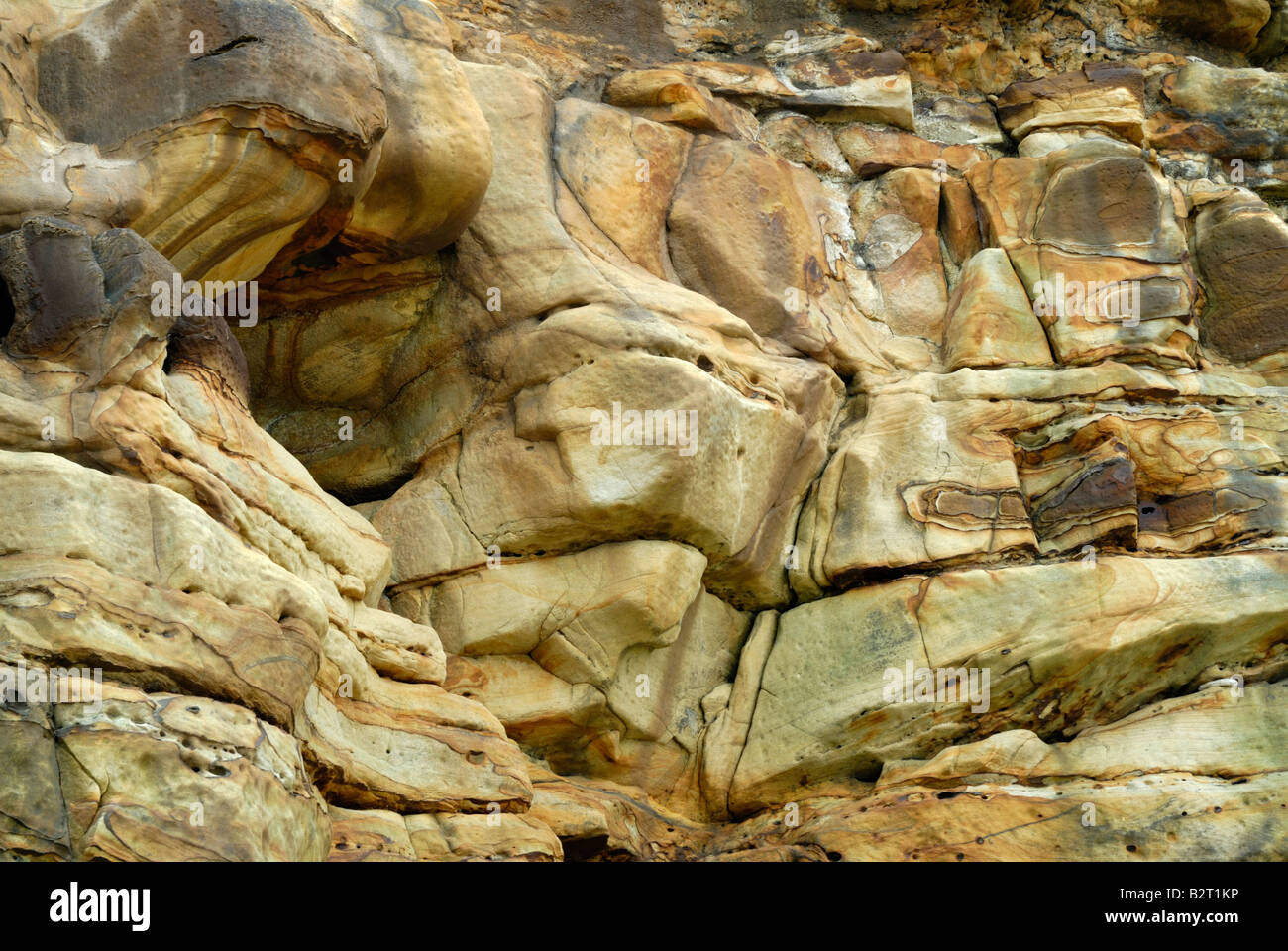 Jurasic rock strata Stock Photo