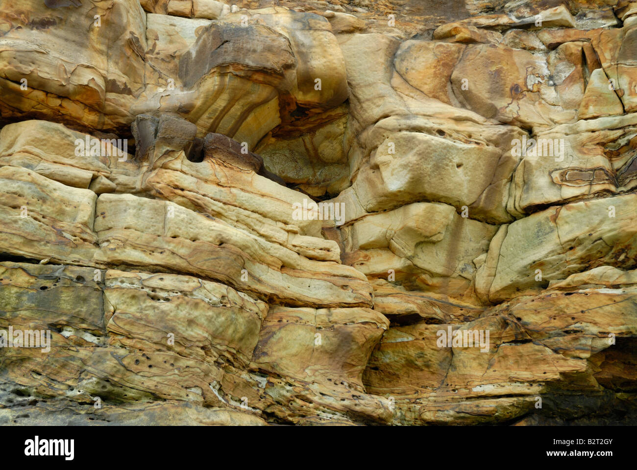 Jurasic rock strata Stock Photo