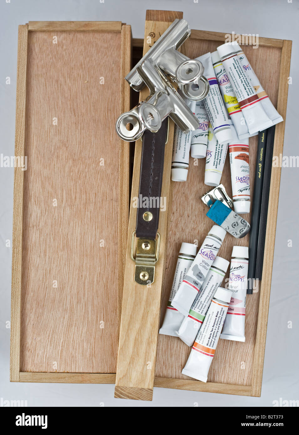 Painter's toolbox and some tools Stock Photo Alamy