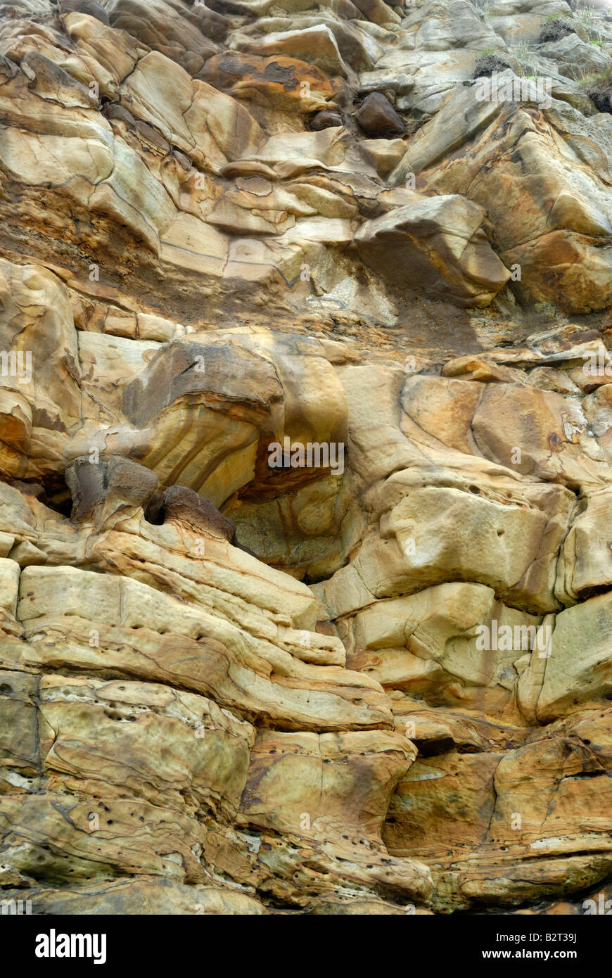 Jurasic rock strata Stock Photo